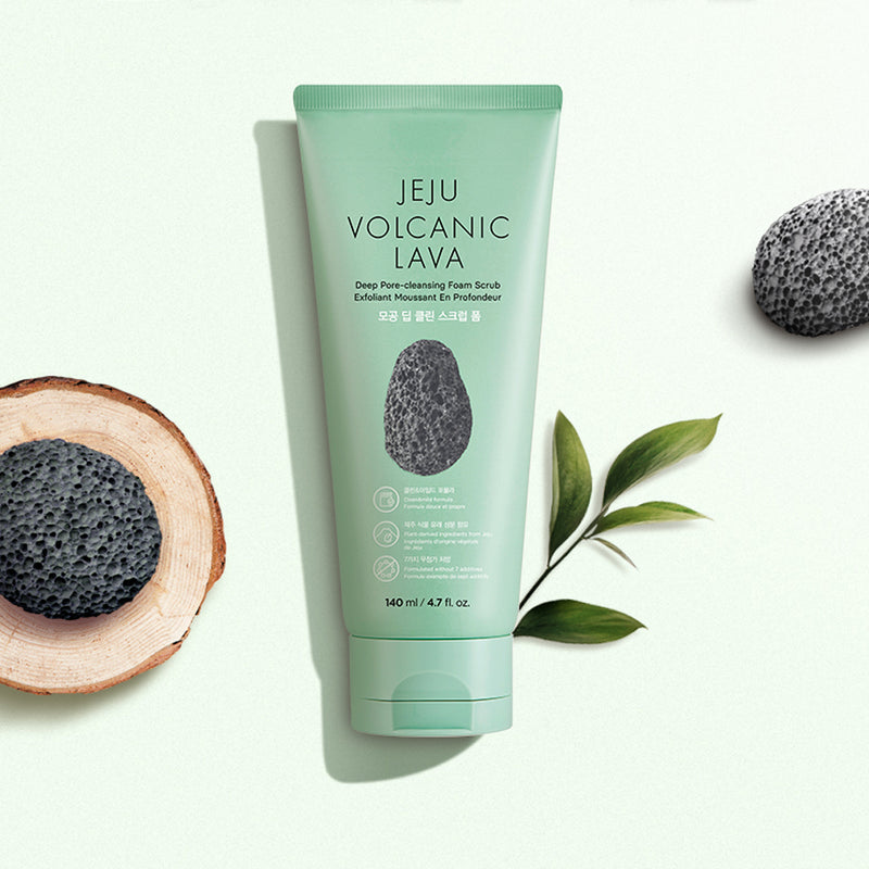 THEFACESHOP JEJU VOLCANIC LAVA DEEP PORE CLEANSING FOAM SCRUB