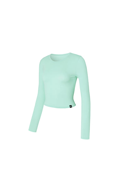 XEXYMIX All Day Feather Crop Top - Jade Mint