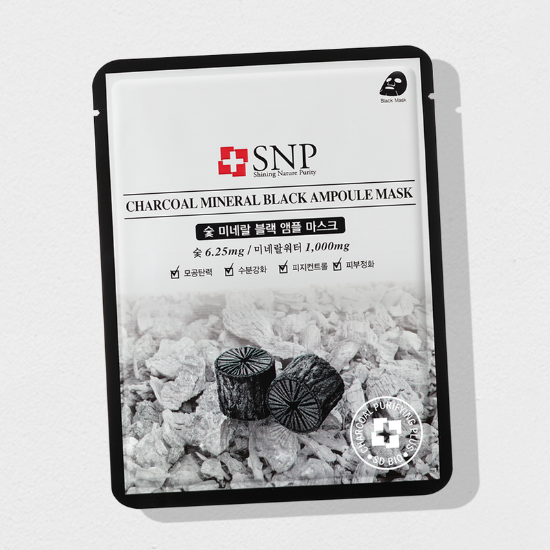 SNP Charcoal Mineral Black Ampoule Mask