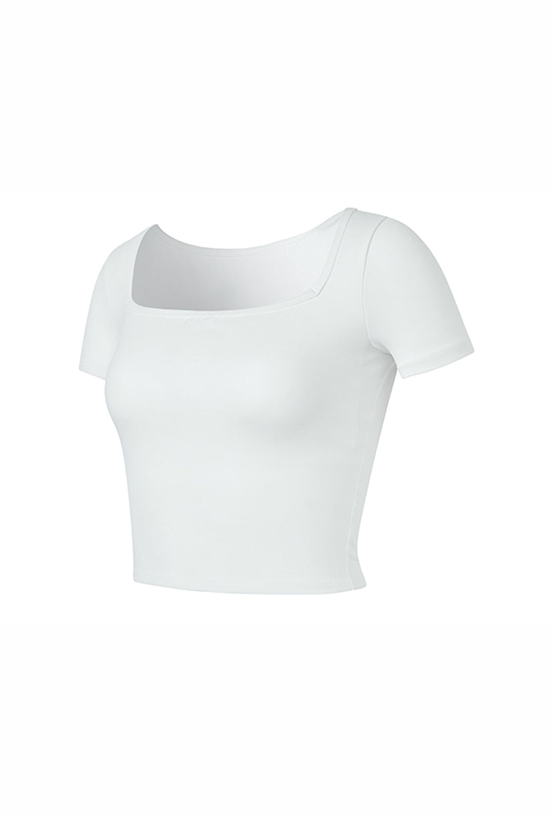 XEXYMIX XELLA™ Intention Wide Square Crop Top - Ivory