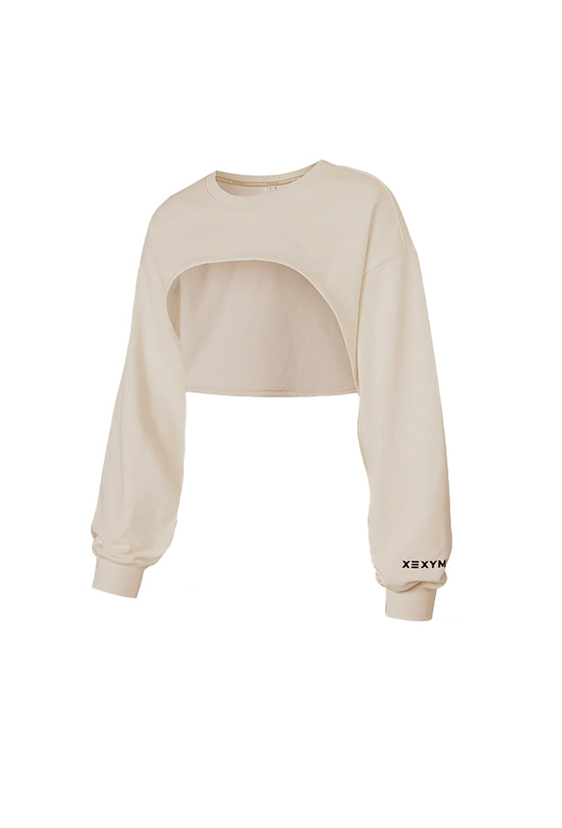 XEXYMIX Layered Sweatshirt - Cream Brulee