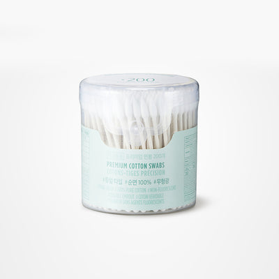 THEFACESHOP PREMIUM COTTON SWABS (200 pcs)