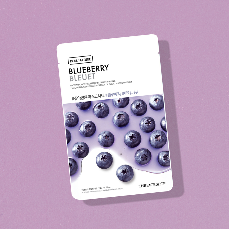 THEFACESHOP Real Nature Face Mask - Blueberry