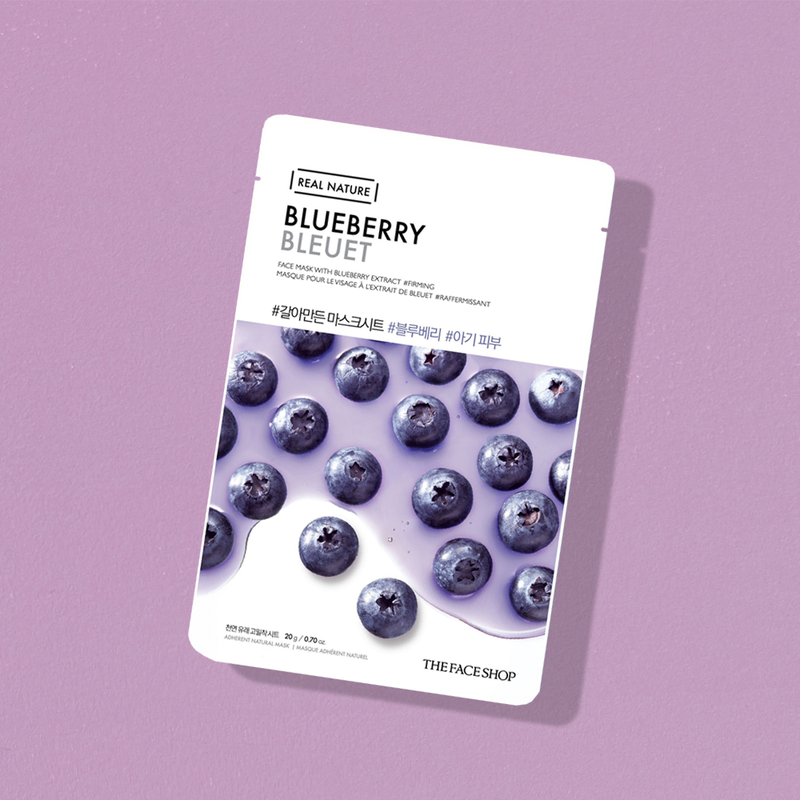 THEFACESHOP Real Nature Face Mask - Blueberry