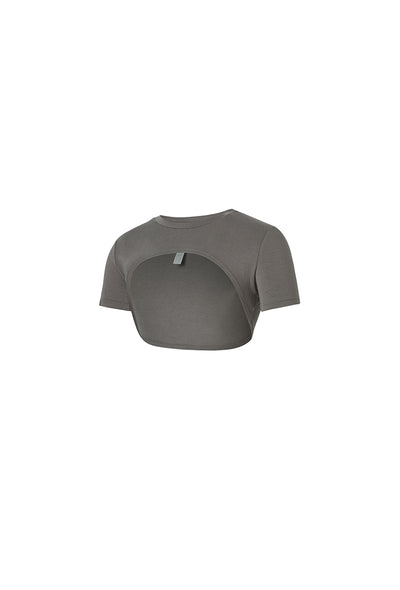 XEXYMIX Soft touch Layered Short Sleeve - Toff Gray